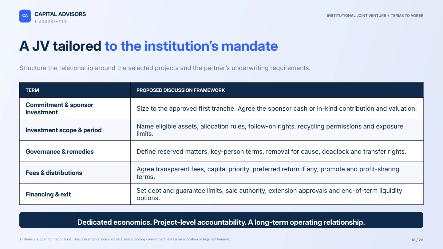 Slide 18: Terms to agree
