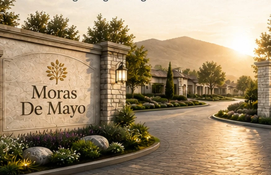 Conceptual entrance rendering for Moras de Mayo