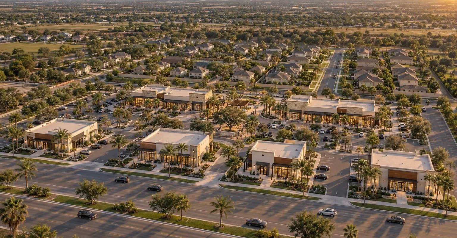 Illustrative residential and commercial development concept